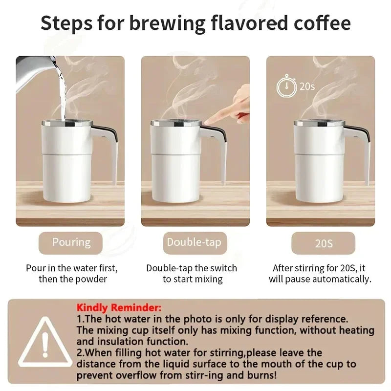 Electric Self Mixing Mug – 380ML USB Rechargeable